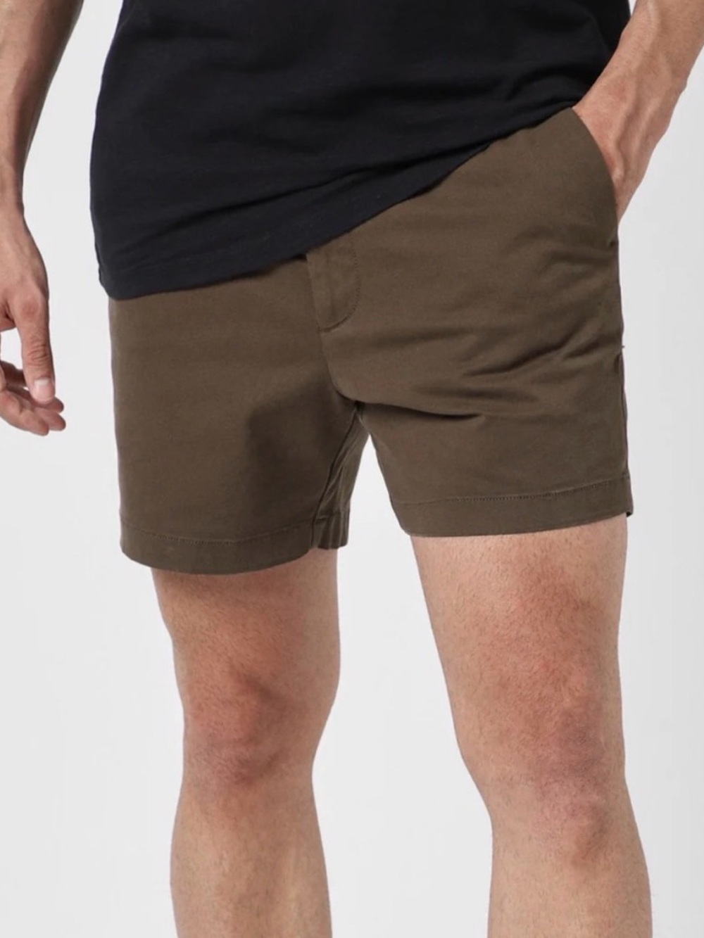 Men’s Bearbottom Stretch Chino Short - Dark Tan/Brown - Size L - 5.5” Inseam